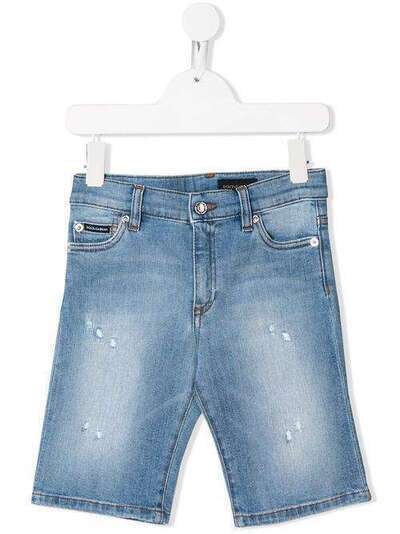 Dolce & Gabbana Kids состаренные джинсовые шорты L42Q37LD693