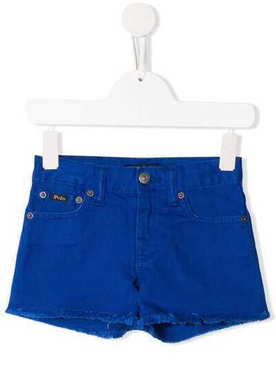 Ralph Lauren Kids джинсовые шорты с бахромой 312783773