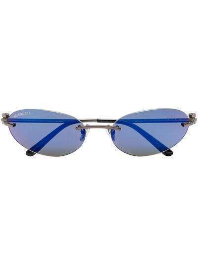 Balenciaga Eyewear солнцезащитные очки Invisible в овальной оправе