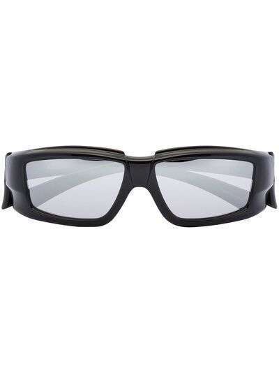 Rick Owens солнцезащитные очки в прямоугольной оправе