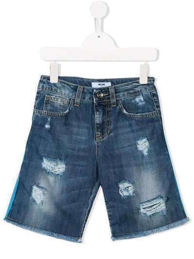Msgm Kids джинсовые шорты с полосками 18598
