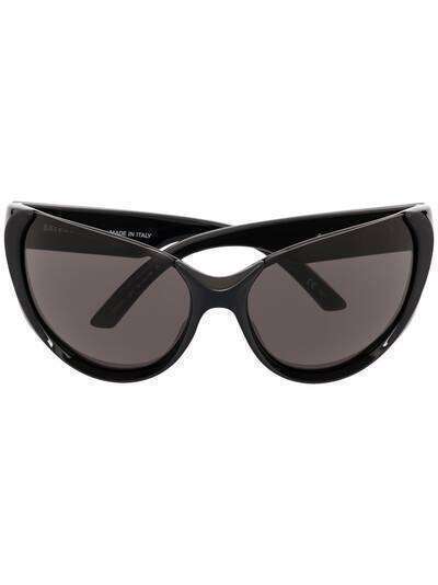 Balenciaga Eyewear массивные солнцезащитные очки Xpander Butterfly
