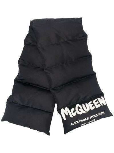 Alexander McQueen дутый шарф с логотипом