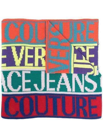 Versace Jeans Couture шарф в стиле колор-блок с логотипом