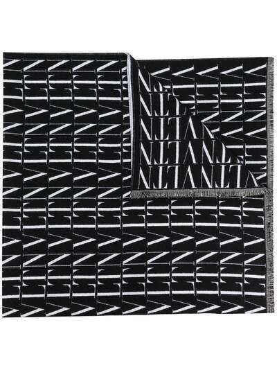 Valentino шарф вязки интарсия с логотипом VLTN