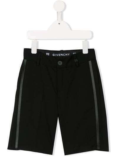 Givenchy Kids шорты с лампасами H2408909B