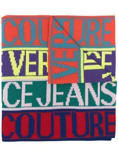 Versace Jeans Couture шерстяной шарф вязки интарсия