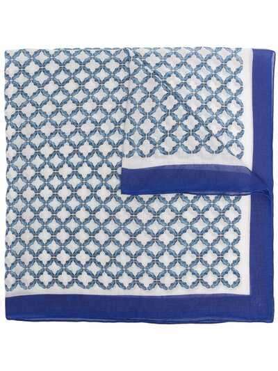 Corneliani шелковый платок с геометричным принтом