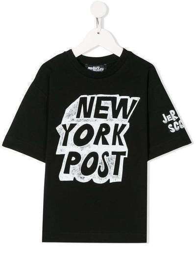 Jeremy Scott Junior футболка с принтом New York Post J5M010LBA00