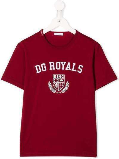 Dolce & Gabbana Kids футболка с принтом DG Royals L4JTAUG7VGW