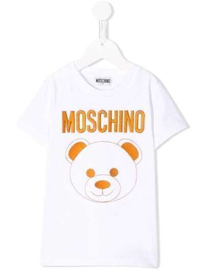 Moschino Kids футболка с логотипом Teddy Bear HRM01ILBA11