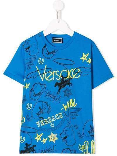 Young Versace футболка с графичным логотипом YD000267YA00079