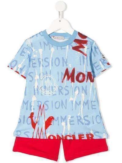 Moncler Kids комплект из шортов и футболки с логотипом 8M7142083907