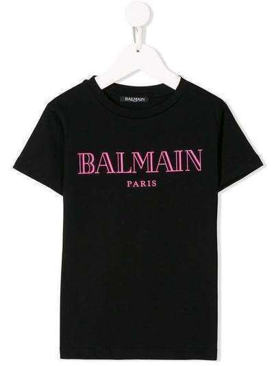 Balmain Kids футболка с принтом логотипа 6K8611KX080
