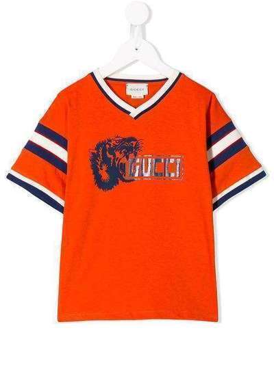 Gucci Kids футболка с принтом льва 540631XJAAJ