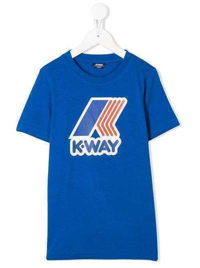 K Way Kids graphic logo-print T-shirt K009FF0