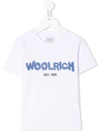 Woolrich Kids футболка с логотипом WKTE0044MRUT1486