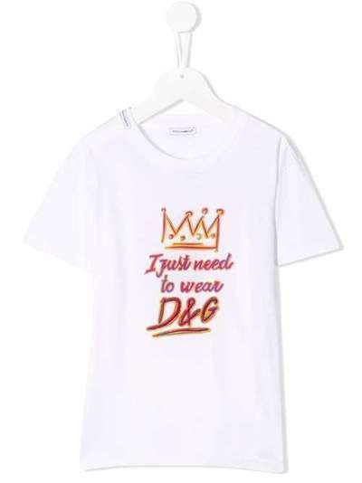 Dolce & Gabbana Kids футболка с логотипом L4JT7NG7SVO
