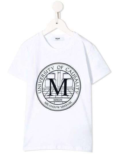 Msgm Kids футболка с логотипом 20894