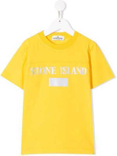 Stone Island Junior футболка с контрастным логотипом MO711620246