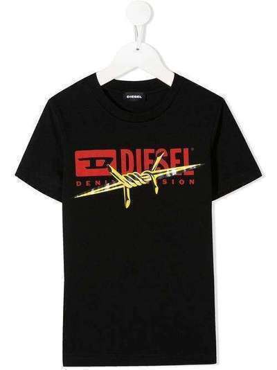 Diesel Kids футболка с графичным принтом и логотипом 00J4YG00YI9