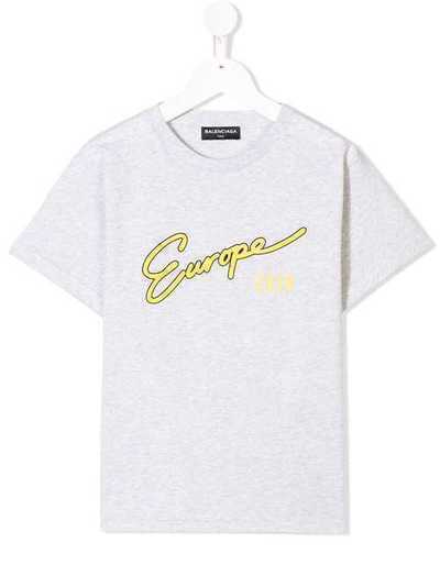 Balenciaga Kids футболка с принтом 'Europe' 508236TYK90