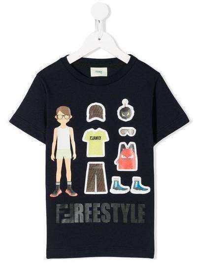 Fendi Kids freestyle print T-shirt JMI3177AJ