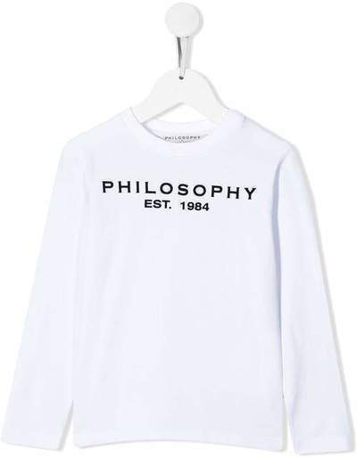 Philosophy Di Lorenzo Serafini Kids топ с длинными рукавами и логотипом PJTS250001UH002