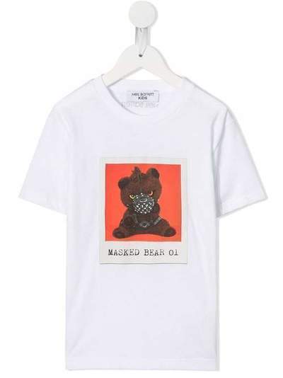 Neil Barrett Kids футболка Masked Bear 01 21328