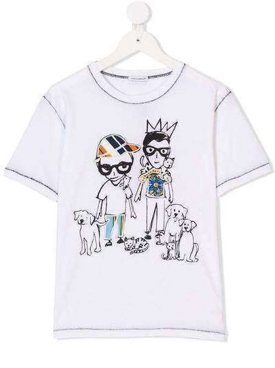 Dolce & Gabbana Kids D&G Family T-shirt L4JT8FG7OPX