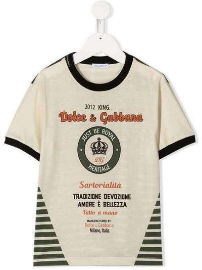 Dolce & Gabbana Kids футболка DG 1984 с круглым вырезом L4JT8AG7VLP