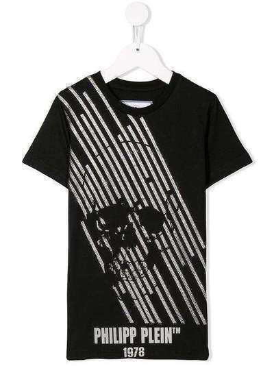 Philipp Plein Junior футболка с декором Skull A19CBTK0814PJY002N
