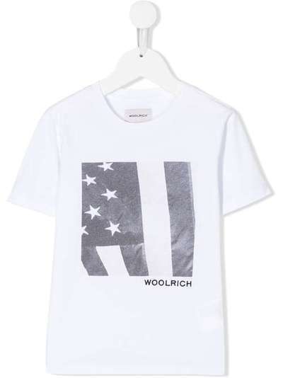 Woolrich Kids футболка с круглым вырезом и принтом WKTE0042MR