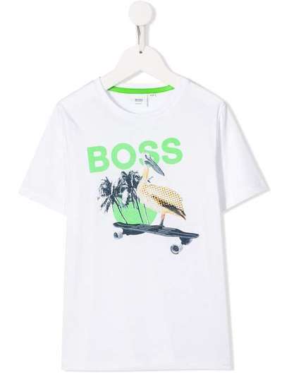 Boss Kids футболка с принтом J25E8010B