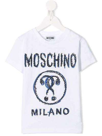 Moschino Kids футболка с логотипом HYM024LBA11