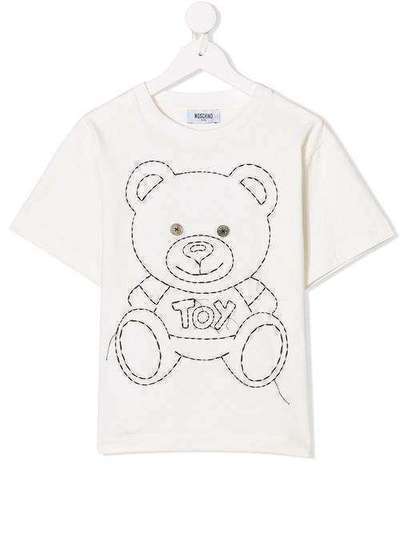 Moschino Kids футболка с принтом HYM01NLBA03