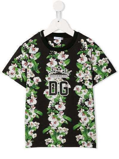 Dolce & Gabbana Kids футболка с цветочным принтом L4JT7NG7SQO