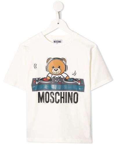 Moschino Kids футболка DJ Bear HRM029