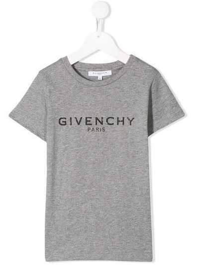 Givenchy Kids футболка с контрастным логотипом H25147A47