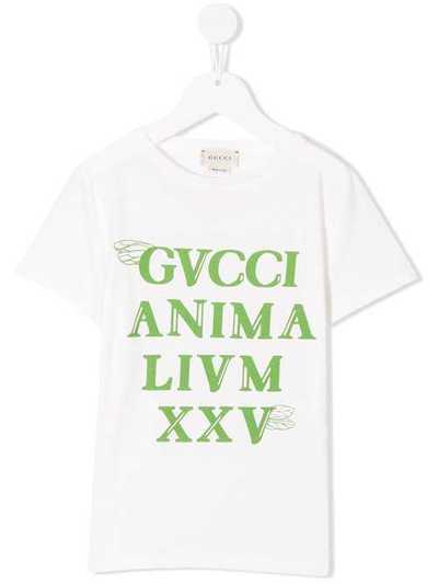 Gucci Kids футболка с логотипом 547559XJBQN