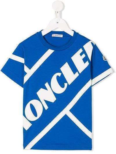 Moncler Kids футболка с круглым вырезом и логотипом 8C7012083907