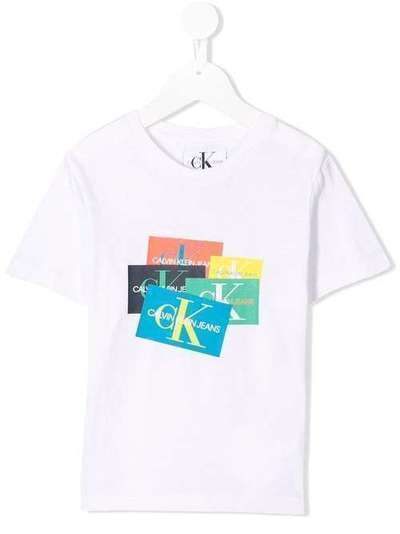 Calvin Klein Kids футболка с контрастным логотипом IB0IB00214