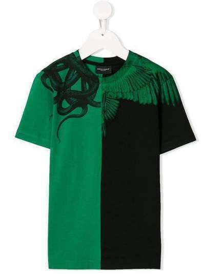 Marcelo Burlon County Of Milan Kids двухцветная футболка 11120010