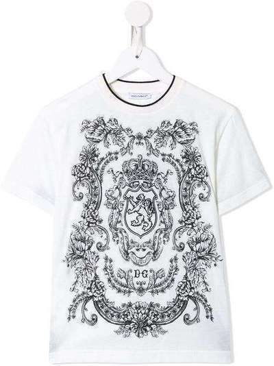Dolce & Gabbana Kids футболка с принтом Heraldic L4JT9AG7VGO