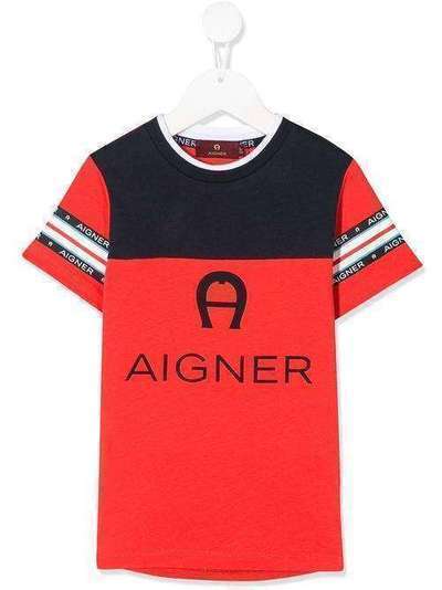 Aigner Kids футболка с логотипом 53910