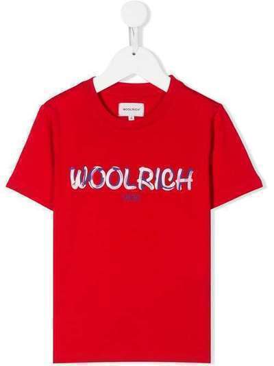 Woolrich Kids футболка с логотипом WKTE0048MR