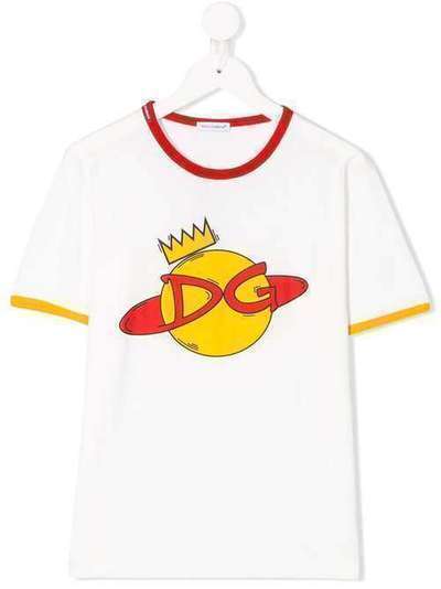 Dolce & Gabbana Kids футболка с принтом DG L4JTBDG7VOO