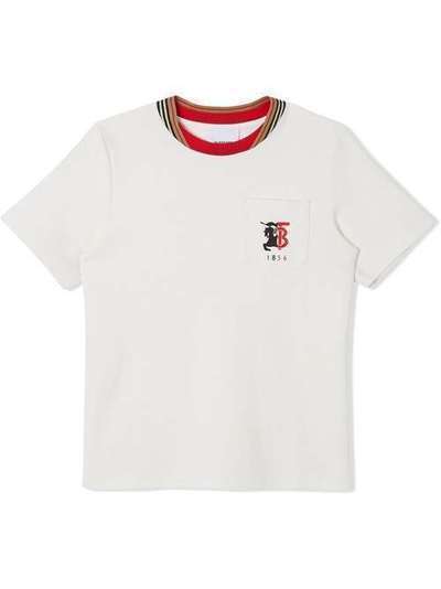Burberry Kids футболка с контрастным логотипом 8026253
