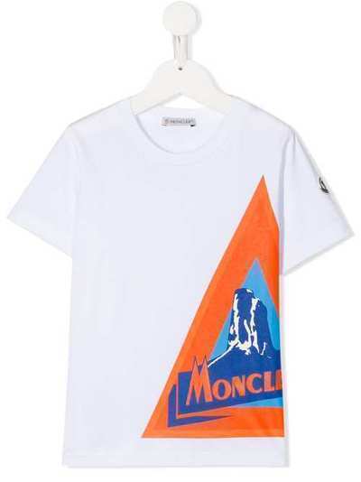 Moncler Kids футболка с графичным принтом 8C7202083907