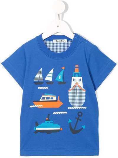Familiar nautical print T-shirt 341522